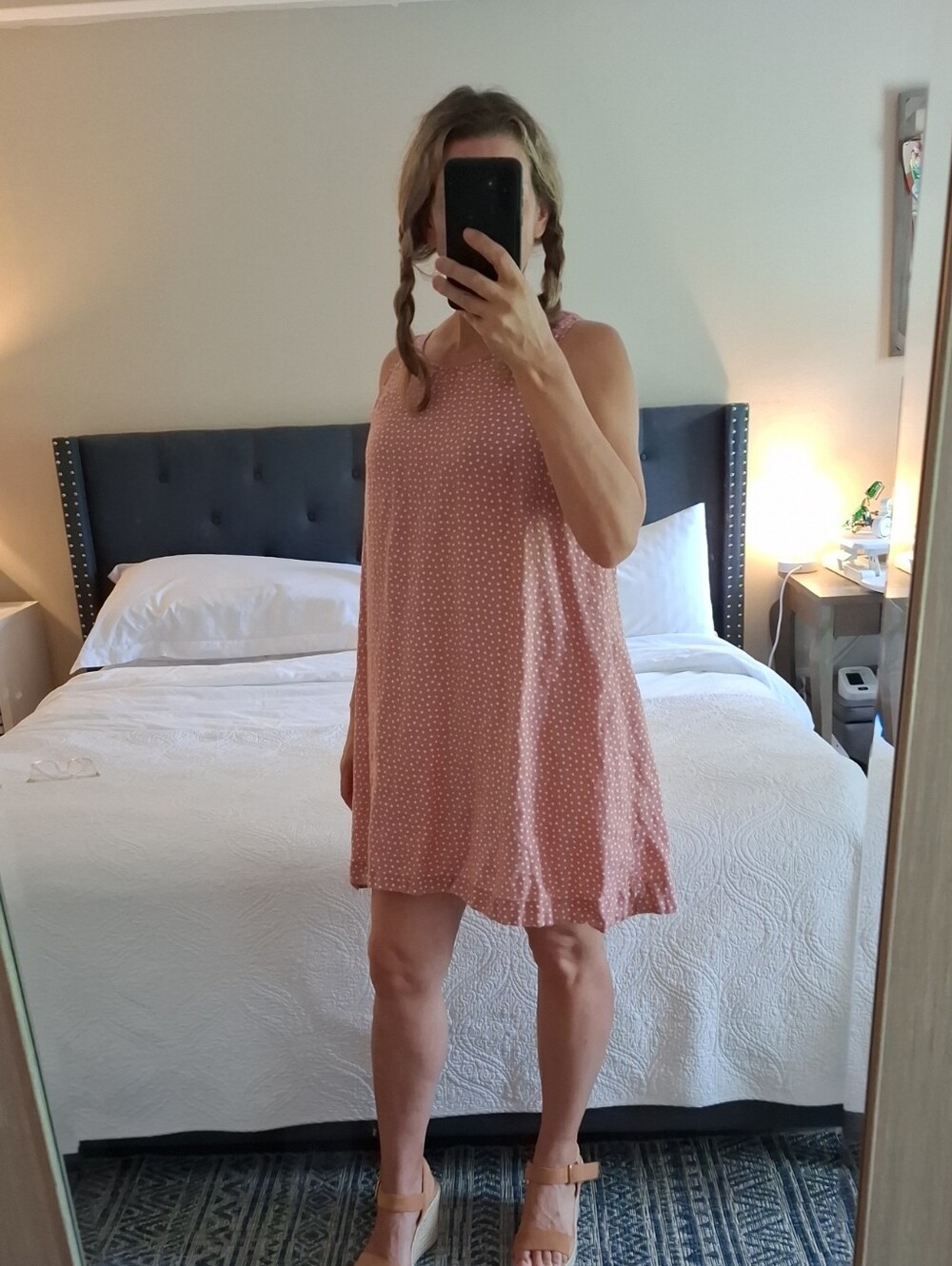 Linen Polka Dot Tank Dress By Nicole Miller